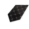 Kravata s notami károvaná černá (2)