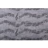 šál partitura detail šedý