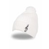 Čepice s bambulí HOUSLOVÝ KLÍČ bílá