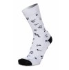 Ponožky s hudebními motivy - bílo-černé
