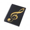 desky houslový klíč, černo zlatý