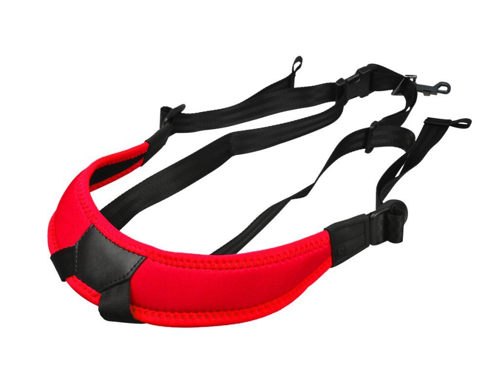 Stagg HARNESS J RD, postroj junior pro saxofon, červený