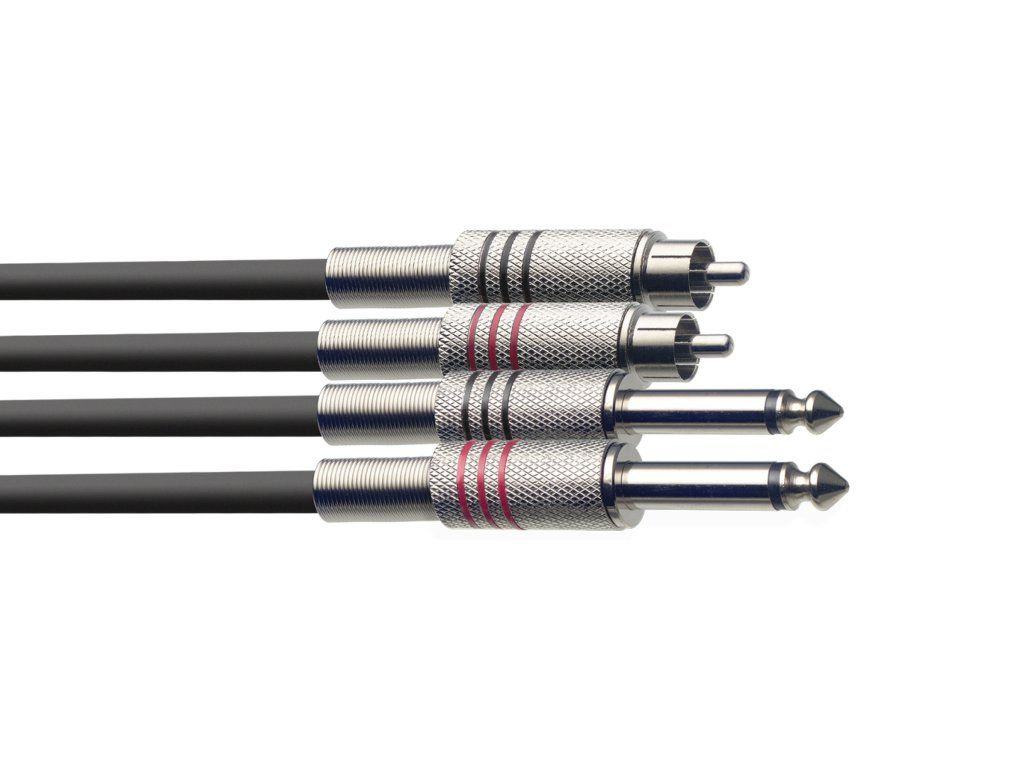 Stagg STC3PCM, kabel 2x RCA/2x JACK, 3m