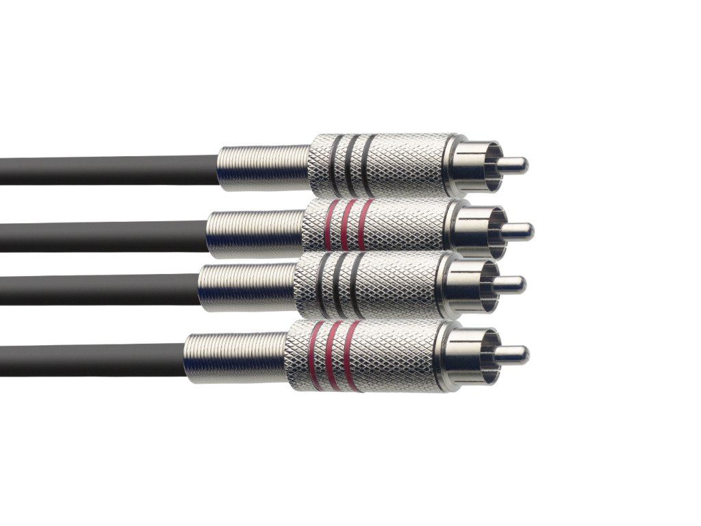 Stagg STC1C, kabel 2x RCA/2x RCA, 1m