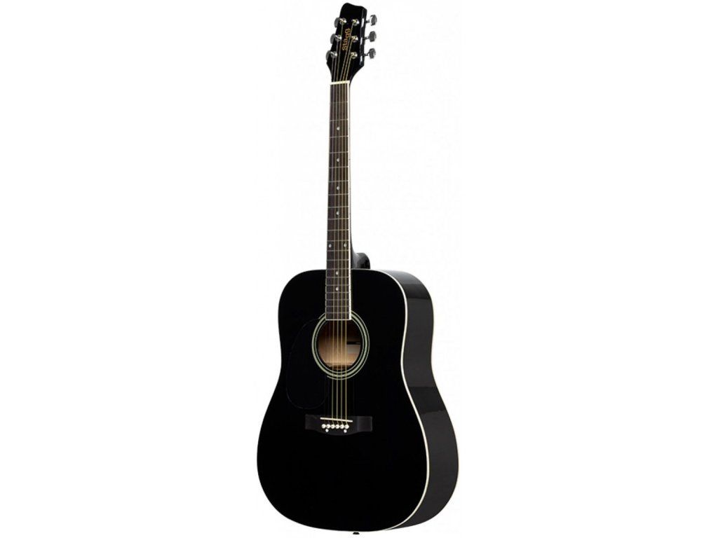 Stagg SA20D LH-BK, akustická kytara typu Dreadnought, levoruká