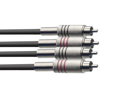 Stagg STC1C, kabel 2x RCA/2x RCA, 1m