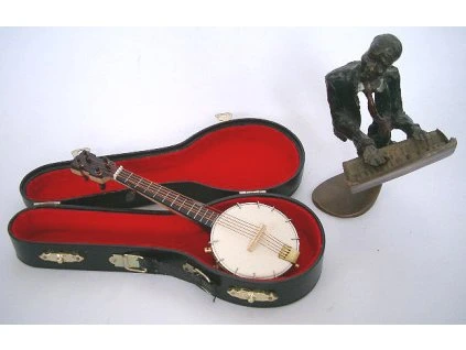 miniatura banjo v kufříku