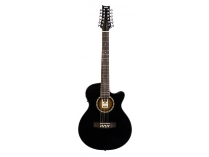 12 strunna elektro akustická kytara černá ASHTON