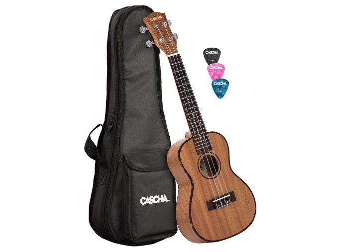CASCHA hh 2035 ukulele koncertní + obal+trsátka