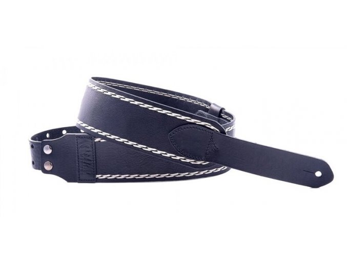 RightOnStraps Magic60 Big Black kytarový popruh kůže Španělsko