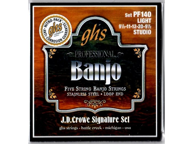 GHS PF140 J.D.Crowe struny banjo 09 1 2