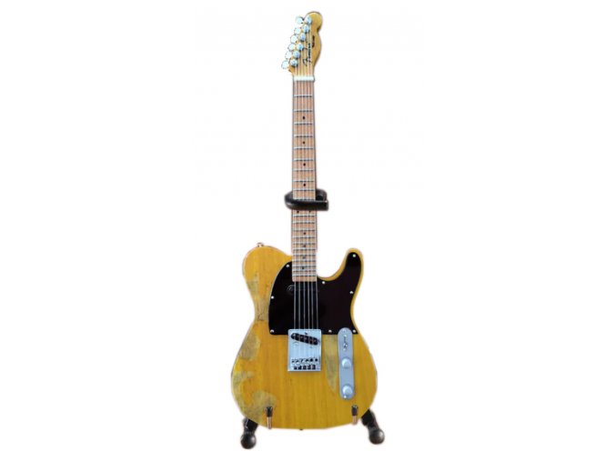 mini elektrická kytara dárek pro muzikanta PPT MK128 Keith Richards Rolling Stones Fender Telecaster