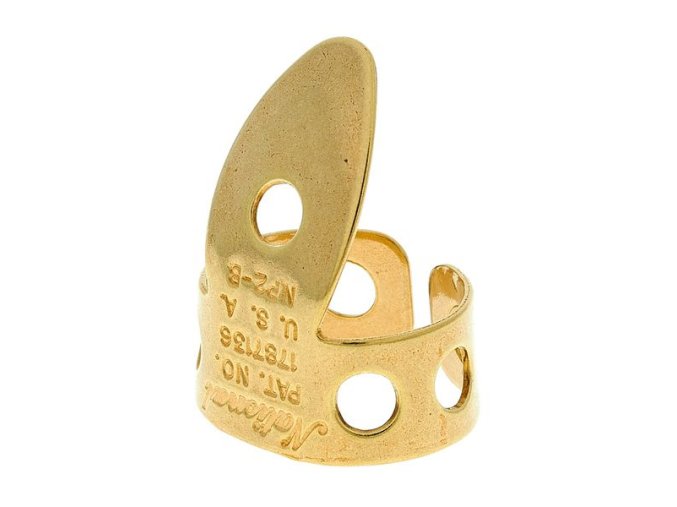 prstýnek na banjo zlatý daddario national brass finger picks 1
