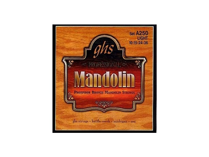 GHS A250 struny na mandolínu 010 036 sada phosphor bronze