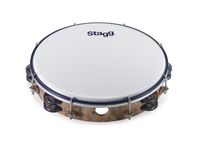 Stagg TAB-210P/WD, dvouřadá laditelná tamburína, 10"