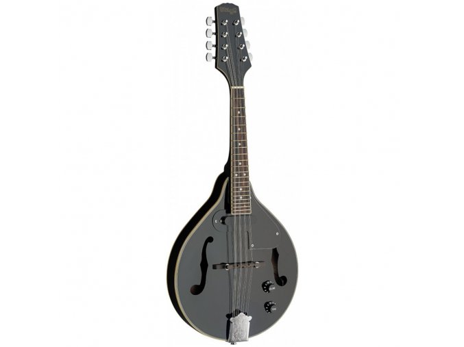 Stagg M50 E BLK, elektroakustická bluegrassová mandolína, černá