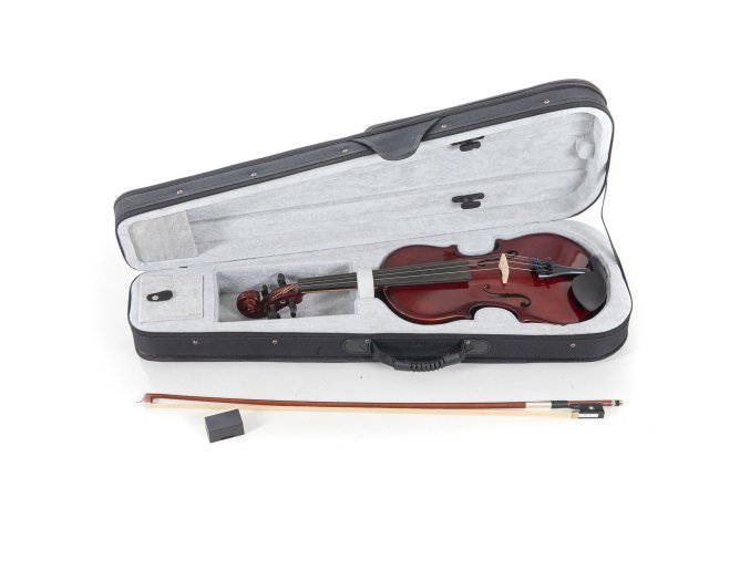 GEWA masivní javor 1/8 , housle, smyčec, obal, kalafuna