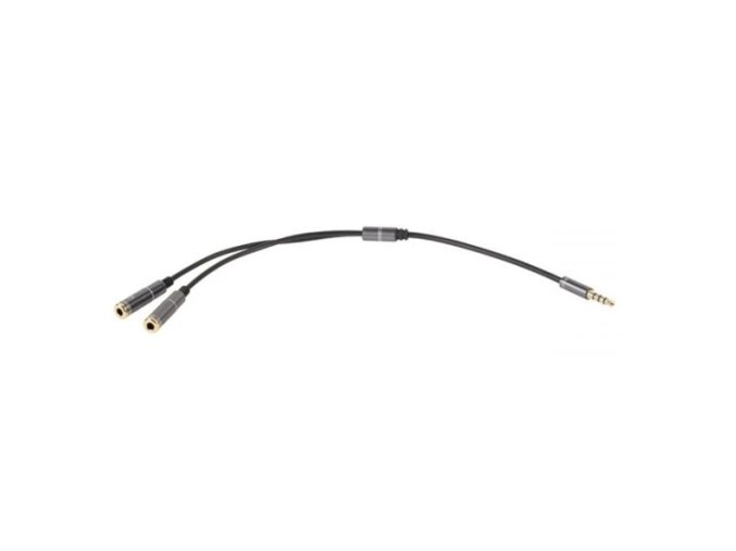 rozdvojka Kabel Jack 3.5 konektor 4 pin/2xJack 3.5 zdířka stereo