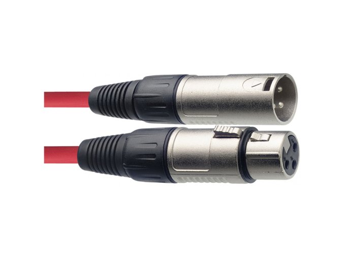 Stagg SMC3 CRD, mikrofonní kabel XLR/XLR, 3m, červený