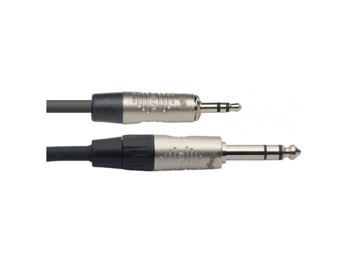 Stagg NAC3MPSPSR, propojovací kabel Jack 3,5 mm - Jack 6,3 mm stereo, 3m