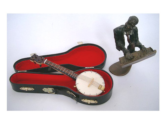miniatura banjo v kufříku