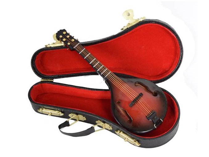 miniatura mandolíny v kufříku 14cm