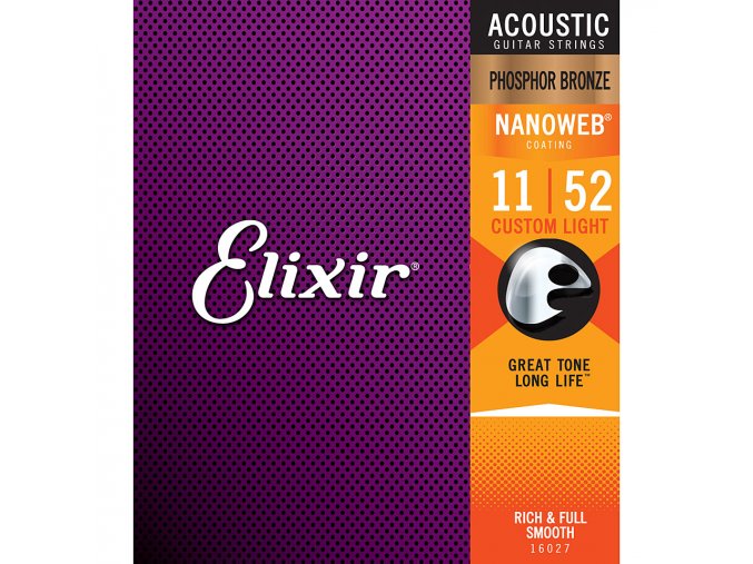 elixir nanoweb phosphor bronze custom light 011 052