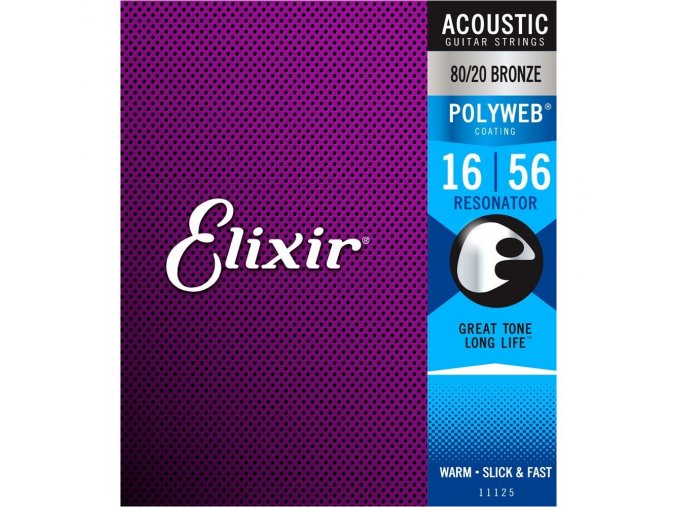 elixir 11125 Resonator struny pro dobro 016 056 dlouhá životnost