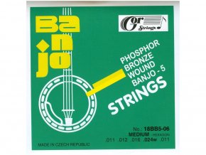 gorstrings 18bb5 06 medium struny na pětistrunné banjo 011 024w sada strun