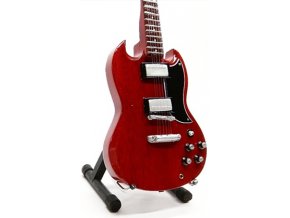 mini elektrická kytara dárek pro muzikanta ppt mk087 angus young acdc gibson sg red