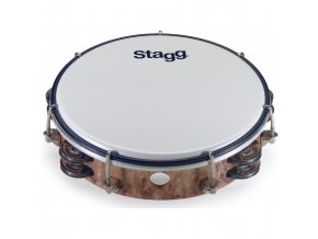 Stagg TAB-208P/WD, dvouřadá laditelná tamburína, 8"