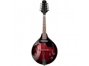 Stagg M50 E, elektroakustická bluegrassová mandolína, redburst