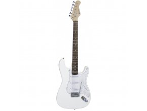Dimavery ST-203, elektrická kytara, bílá