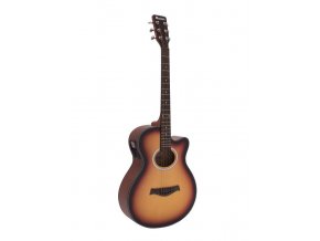 Dimavery AW-400, elektroakustická kytara typu Folk, sunburst