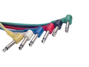 Stagg SPC015L E, kabely propojovací 6x JACK/JACK, 0,15m