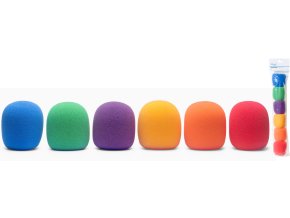 Stagg WS-S35/C6, kryty mikrofonní barevné, sada 6 ks