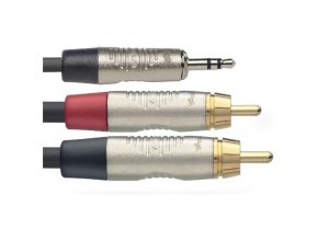 Stagg NYC1,5/MPS2CMR, kabel 2x RCA/mini JACK, 1,5m
