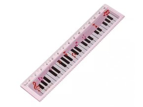 pravítko růžové hudební motiv Pink main 11zon
