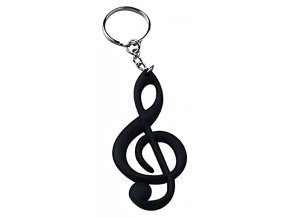 klíčenka přívěsek na klíče černý houslový klíč