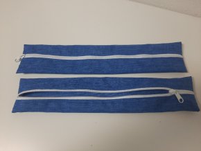 BLWH/obal na sopránovou zobcovou flétnu bez polstrování, modrý/bílý zip