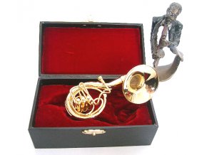 3400003 dárek pro muzikanta miniatura susaphone v kufříku