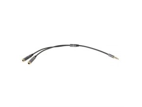 rozdvojka Kabel Jack 3.5 konektor 4 pin/2xJack 3.5 zdířka stereo