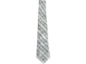 kravata noty bílá