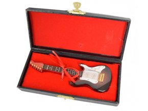 dárek pro muzikanta miniatura elektrická kytara model STRAT v kufříku
