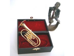 dárek pro muzikanta miniatura tuba v kufříku