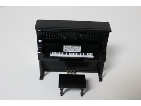 dárek pro klavíristu miniatura pianina se stoličkou a kufříkem
