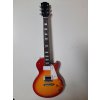 MINI elektrická kytara na stojanu Music Legends PPT-MK101 immy Page Led Zeppelin Gibson Les Paul 59 Washed Cherry VOS