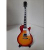MINI elektrická kytara na stojanu Music Legends PPT-MK101 immy Page Led Zeppelin Gibson Les Paul 59 Washed Cherry VOS