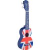 Stagg US UK-FLAG, sopránové ukulele, modré s motivem britské vlajky