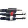 Stagg SYC3/MPS2P E, kabel mini stereo JACK/2x JACK, 3m